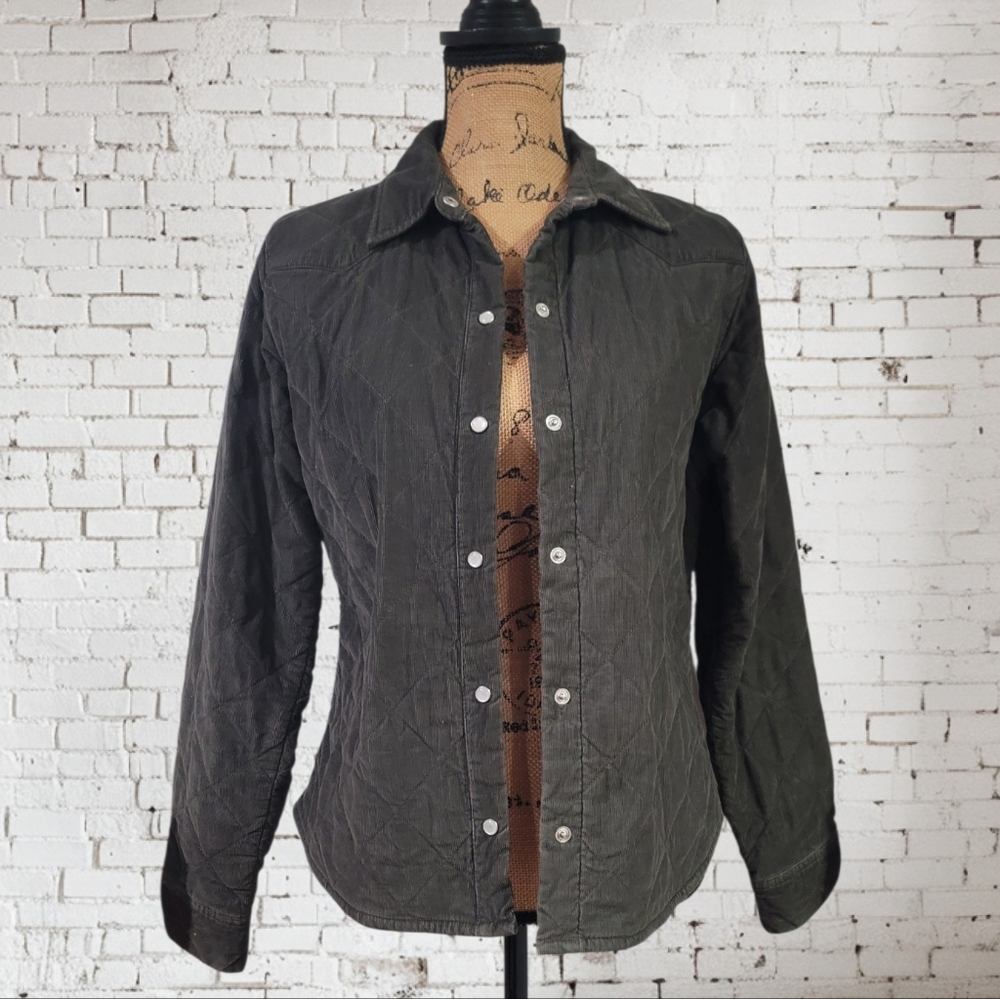 Dark Brown Horny Toad Quilted Jacket/shacket Medium